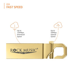 Rock Music BD-255 Golden Tooth Metal Dongle